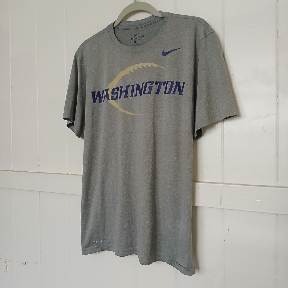 Washington Huskies Nike T-Shirt Dri-Fit Legend Men's Large Gray Athletic NCAA SS - Picture 3 of 12